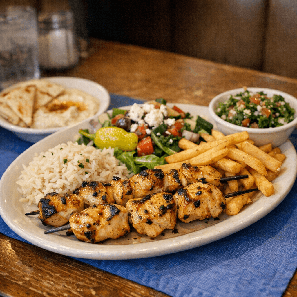Chicken Kabob (Souvlaki) Lunch