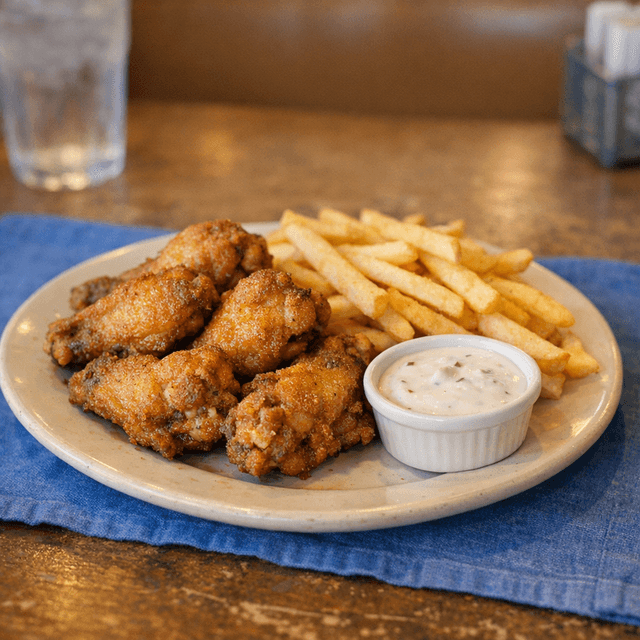 Fried Chicken Wings (6pc)