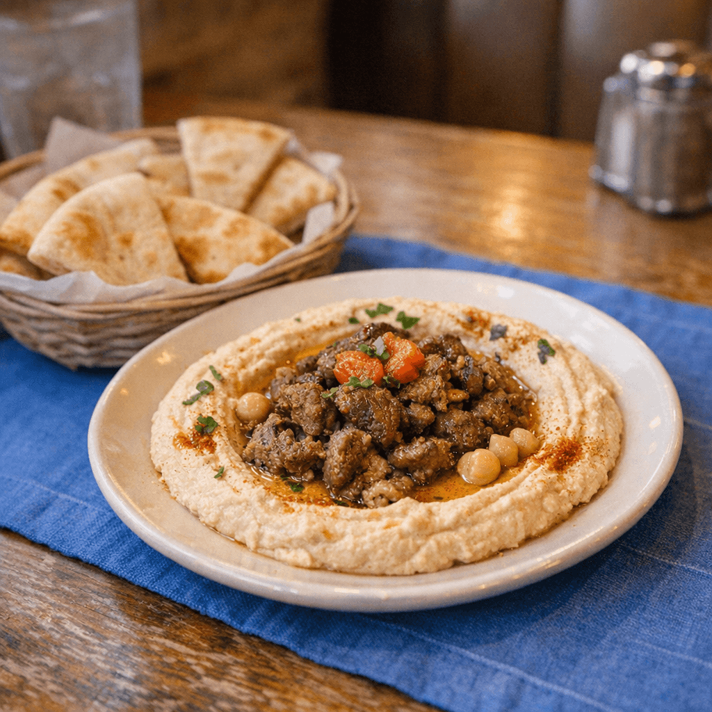 Hummus with Lamb & Beef or Chicken