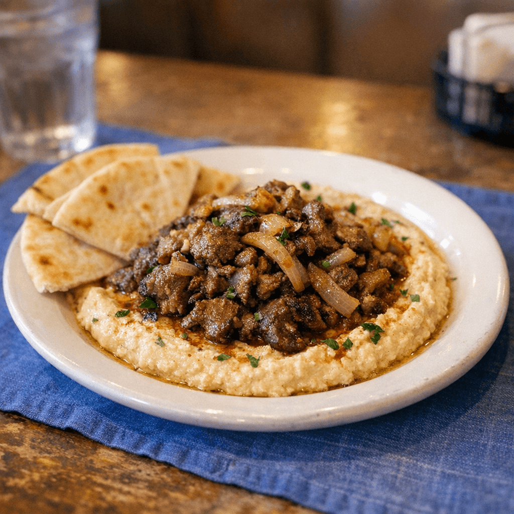 Hummus with Lamb and Beef or Chicken
