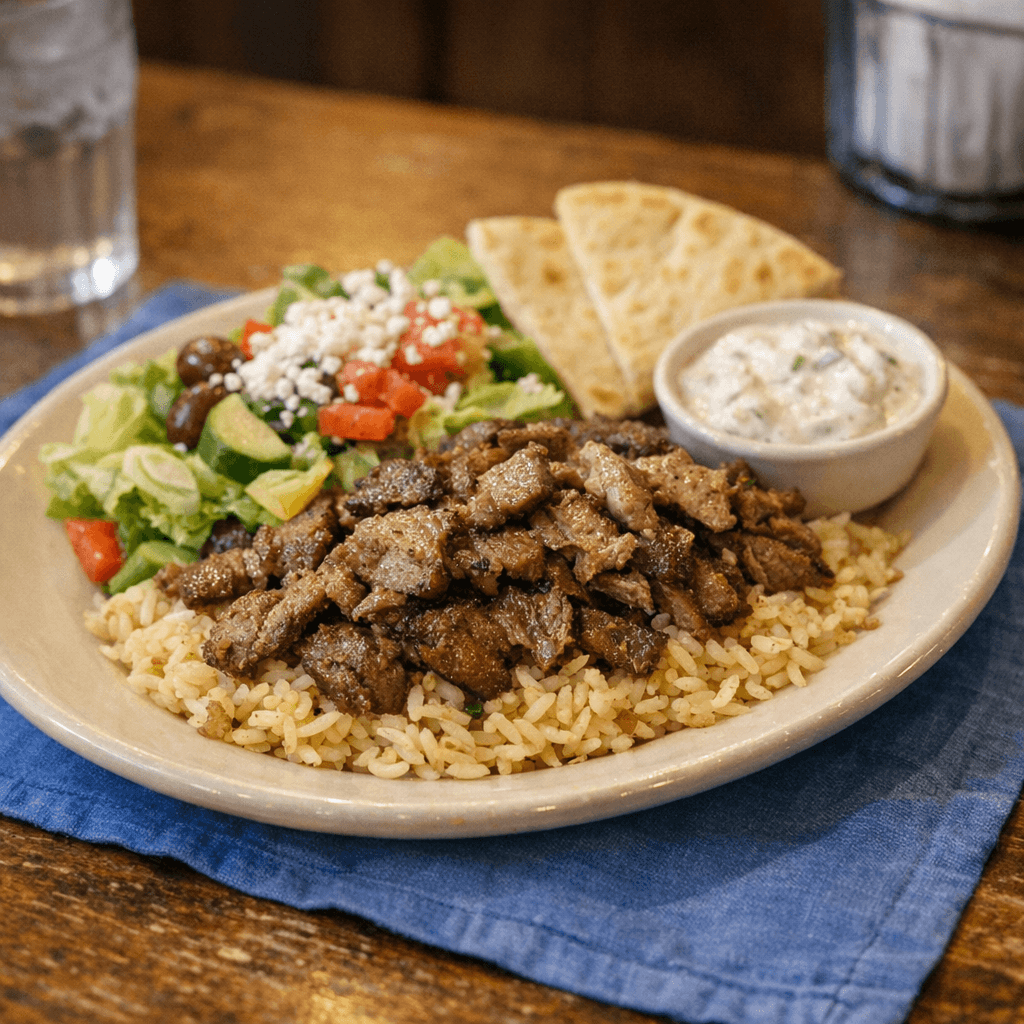 Lamb and Beef or Chicken over Rice
