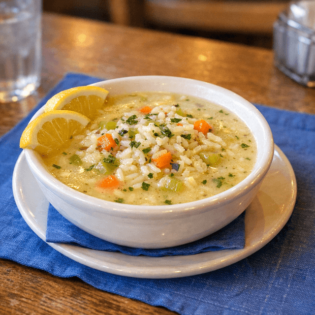 Lemon Rice Soup