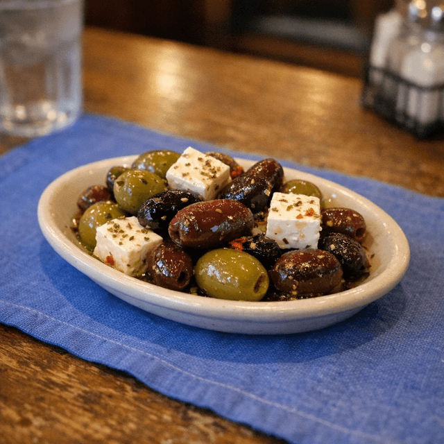 Mixed Olives with Feta